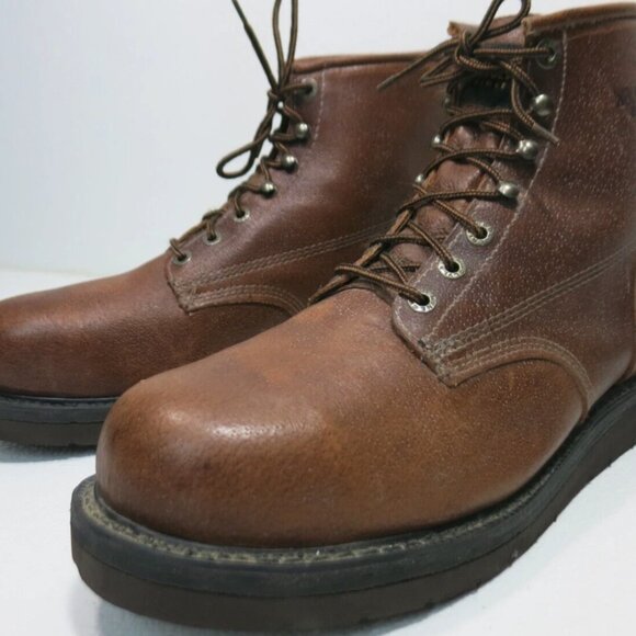 Wolverine Boar Hide Leather Safety Boots Shoes Men\'s Stiefel Bottes 11.5 EEE